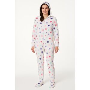 NWOT JENNI Bright Stars Zipup Onesie Womens Large